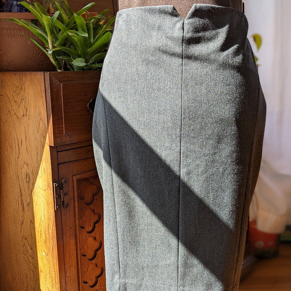 High Waisted Express Pencil Skirt Notch Front
